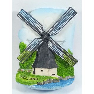 แม่เหล็กติดตู้เย็นนานาชาติสามมิติ รูปเนเธอร์แลนด์ดินแดนแห่งกังหันลม 3D fridge magnet windmills in Holland