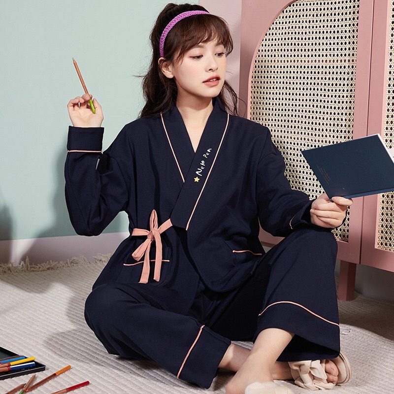 ภาพหน้าปกสินค้าชุดนอนกิโมโน Kimonoสไตล์ญี่ปุ่น เรียบหรู พร้อมส่ง จากร้าน candycane2021 บน Shopee