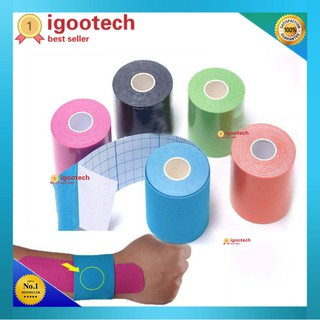 ภาพหน้าปกสินค้าigootech 🔥พร้อมส่ง🔥*5cmx5m* Kinesiology Tape Kinesio คิเนสิโอ เทปผ้าบำบัด เทปพยุงกล้ามเนื้อ ที่เกี่ยวข้อง