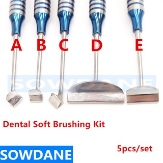 Dental Implant Soft Brushing Kit Dental Surgical Lingual Flap Tool Periosteal Reducer Incision Periosteal Separator Stri