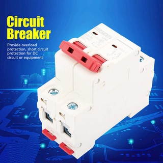 2P DC 500V Solar Mini Circuit Breaker 10A/16A/20A/32A/40A/63A DC MCB For PV System residual breaker With Leakage protect