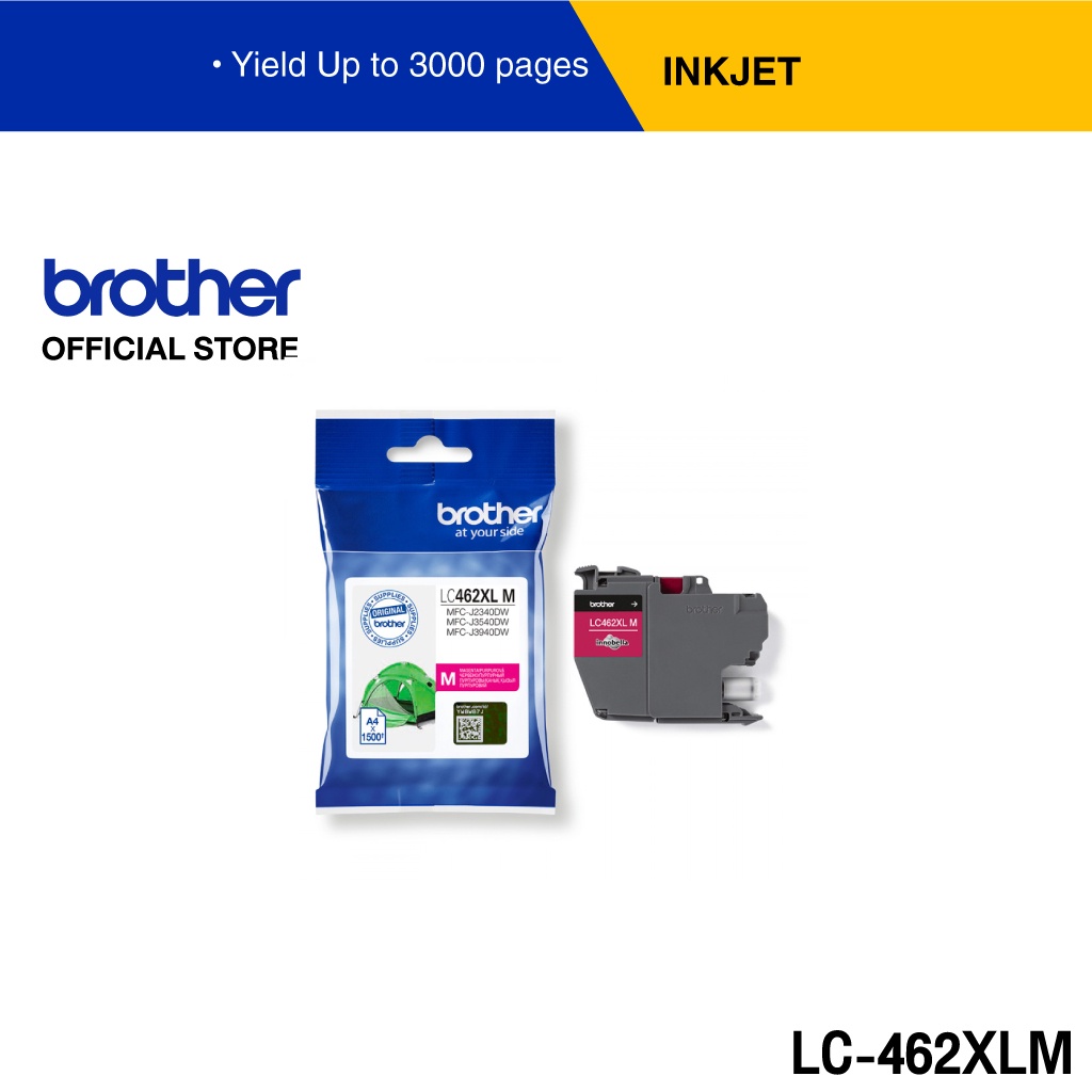 brother-lc-462xlbk-c-m-y-หมึกอิงค์เจ็ทของแท้-สำหรับเครื่องอิงค์เจ็ทรุ่น-mfc-j2340dw-mfc-j2740dw-mfc-j3540dw-mfc-j3940dw