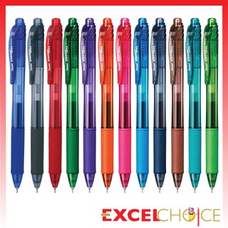 เพนเทล ปากกาเจล ปากกาหมึกเจลหัวเข็ม แบบกด ปากกาสี Pentel Energel X BLN-105