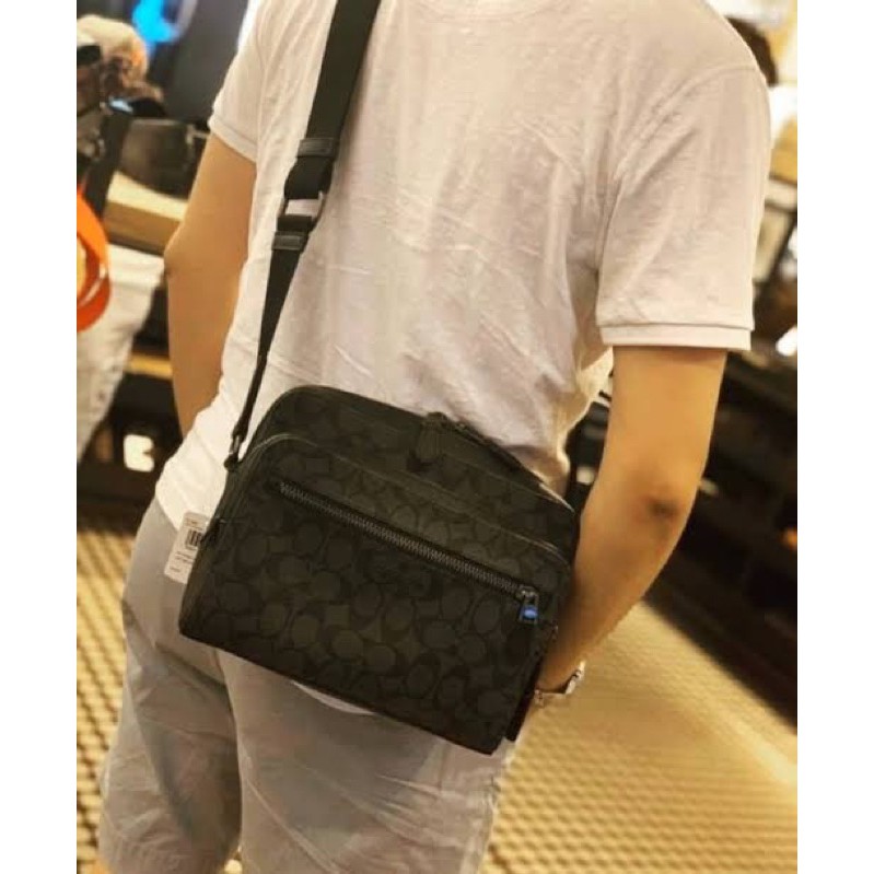 0 WEST CAMERA BAG IN SIGNATURE CANVAS COACH 91485 Shopee Thailand