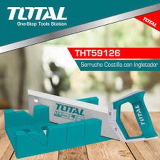 TOTAL เลื่อยปังตอ พร้อมถาดองศา ขนาด 12 นิ้ว รุ่น THT59121 / THT59126 ( Mitre Box And Back Saw Set )