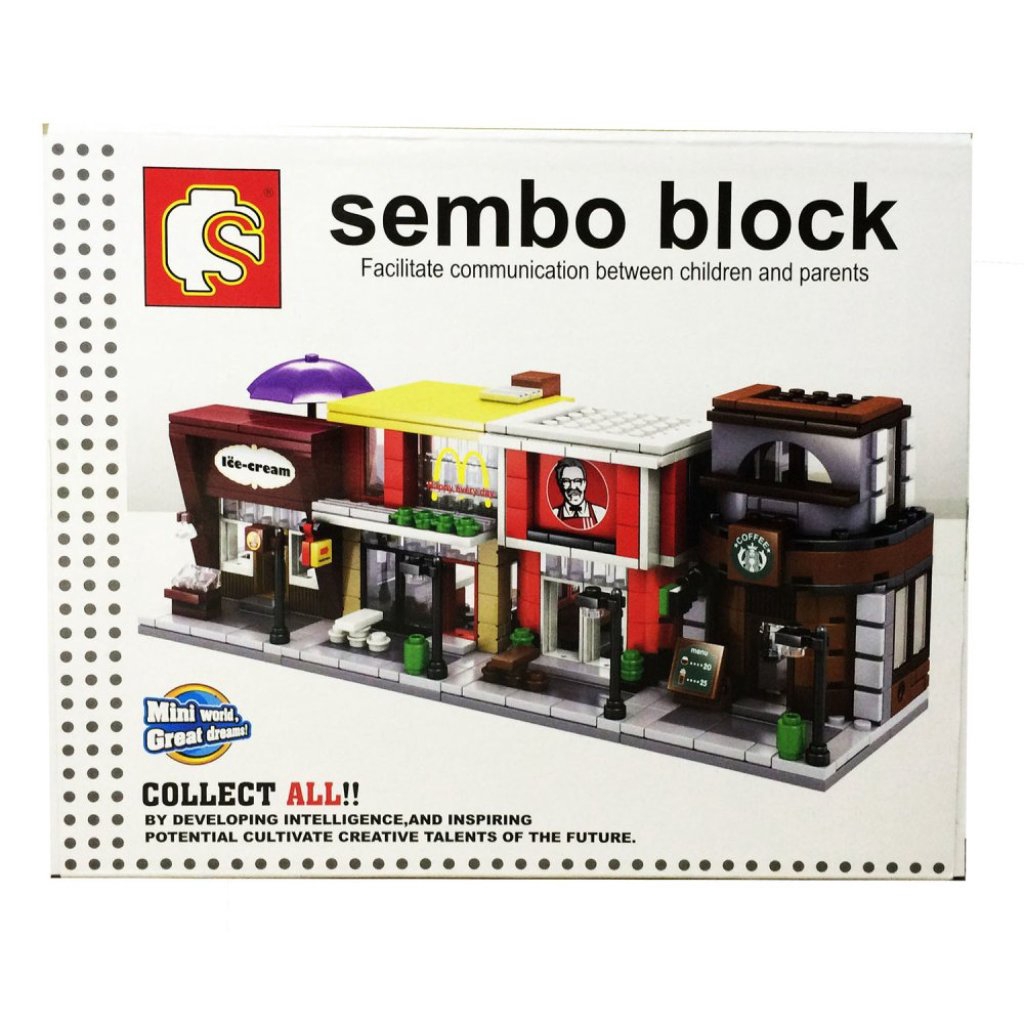 sembo-block-เลโก้-ชุด-ร้านอาหารค่าเฟ่และเครื่องดื่ม-food-and-drinks-cafe-lego-คุณภาพดี