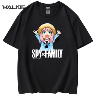 Walkie เสื้อยืดแขนสั้นลําลอง พิมพ์ลายการ์ตูนอนิเมะ Spy X Family Forger Anya สไตล์ญี่ปุ่น ฮาราจูกุ แฟชั่นฤดูร้อน สําหรับผ