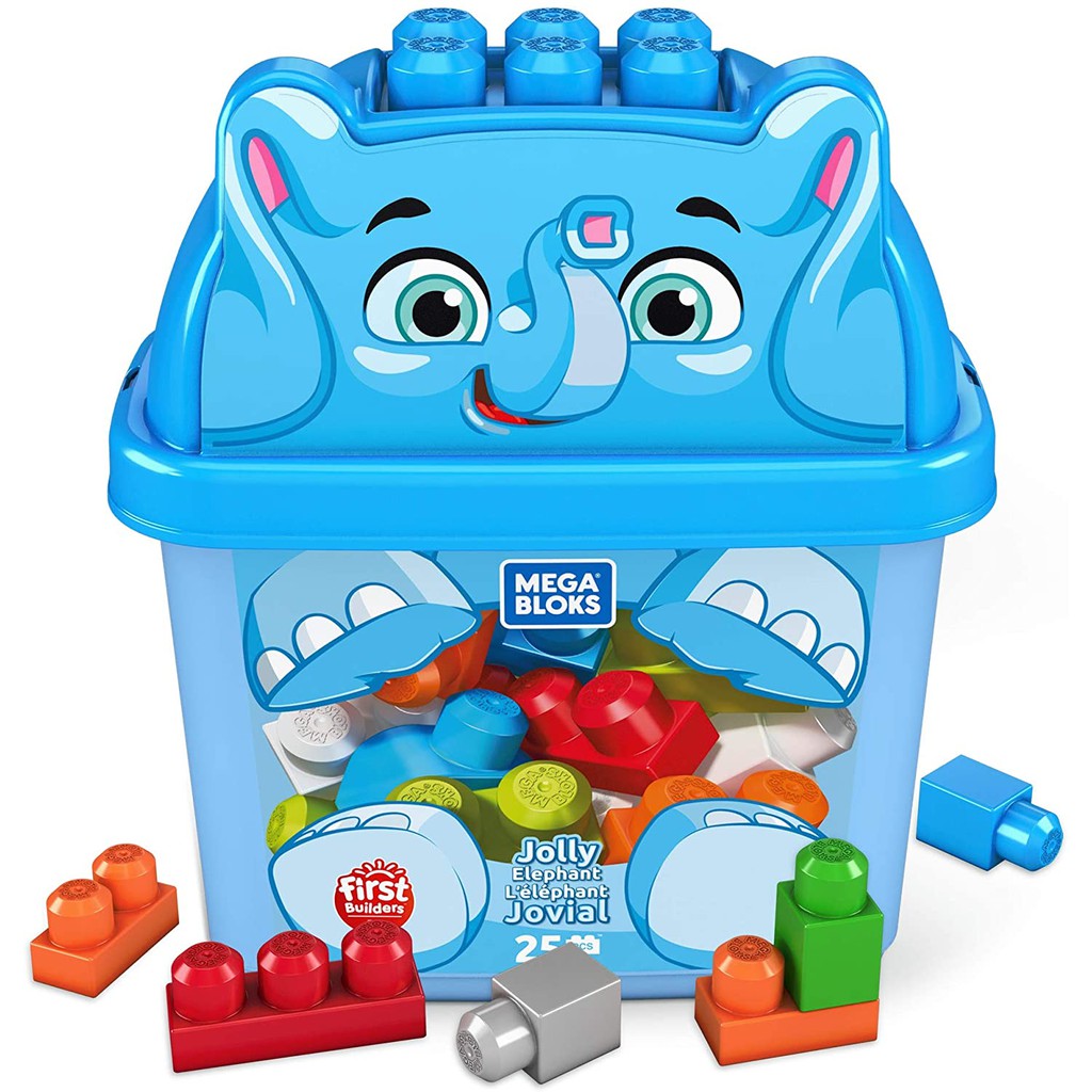 leontoys-ตัวต่อเมก้าบล็อคส์-ตัวต่อใหญ่-ของเล่นเสริมพัฒนาการเด็ก-mega-bloks-jolly-elephant-รุ่น-gpg21