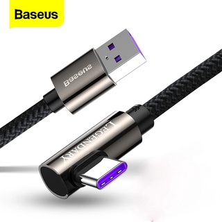 Baseus สายชาร์จ USB Type C 90 องศา สําหรับ Xiaomi mi Huawei Samsung 66W 5A
