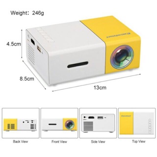 ภาพหน้าปกสินค้าโปรเจคเตอร์ Newest Mini LED Projector Home Thมีแบตเตอรี่ด้วยeater Beamer ที่เกี่ยวข้อง