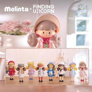 【ของแท้】F.UN Molinta ชุดกล่องสุ่ม ตุ๊กตาฟิกเกอร์ สไตล์วินเทจ ซ่อนได้ 6 แบบ