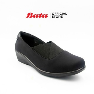 Bata LADIESHEELS รองเท้าลำลอง Dress แบบสวม ปิดส้น สูง 1.5 นิ้ว สีดำ รหัส 6516122