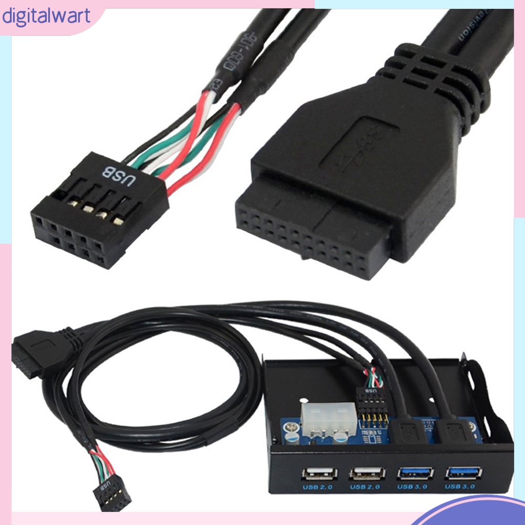 dg-แผงฟล็อปปี้ไดรฟ์-4-ฮับ-usb-3-0-2-0-19-9pin-3-5-นิ้ว-สําหรับเดสก์ท็อป-pc