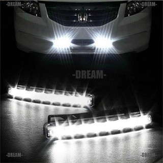 Dream โคมไฟตัดหมอก 8 Led Drl Daylight Daytime Running สีขาว สําหรับติดรถยนต์