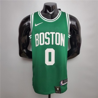 เสื้อบาสเก็ตบอล Tatum #เสื้อกีฬาบาสเก็ตบอล ลายทีม NBA Au Version Hot Press No.0 Celtics สีเขียว