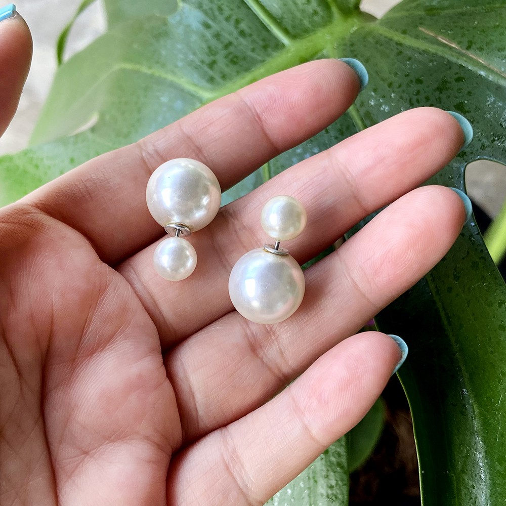 pearl-stud-earing-ต่างหูไข่มุกสองด้าน