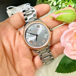 (ผ่อน0%) นาฬิกา🌿Coach🌿Astor Sunray Charm Ladies Analog Business🍁14503064 รมดำ