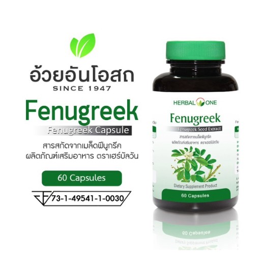 อ้วยอัน-ฟีนูกรีก-herbal-on-fenugreek-ลูกซัด-สมุนไพรเพิ่มน้ำนม-สมุนไพรหลังคลอด-60-เม็ด