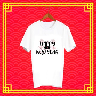 เสื้อสวัสดีปีใหม่ เสื้อวันปีใหม่ ปีใหม่ ส่งท้ายปีเก่า Happy New Year &amp; Merry Christmas สกรีนสีสดสวย ใส่เป็นแกงค์ CYA115