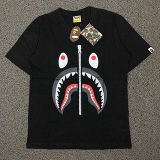 เสื้อยืด พิมพ์ลาย A BATHING APE SHARK คุณภาพดี สีดํา