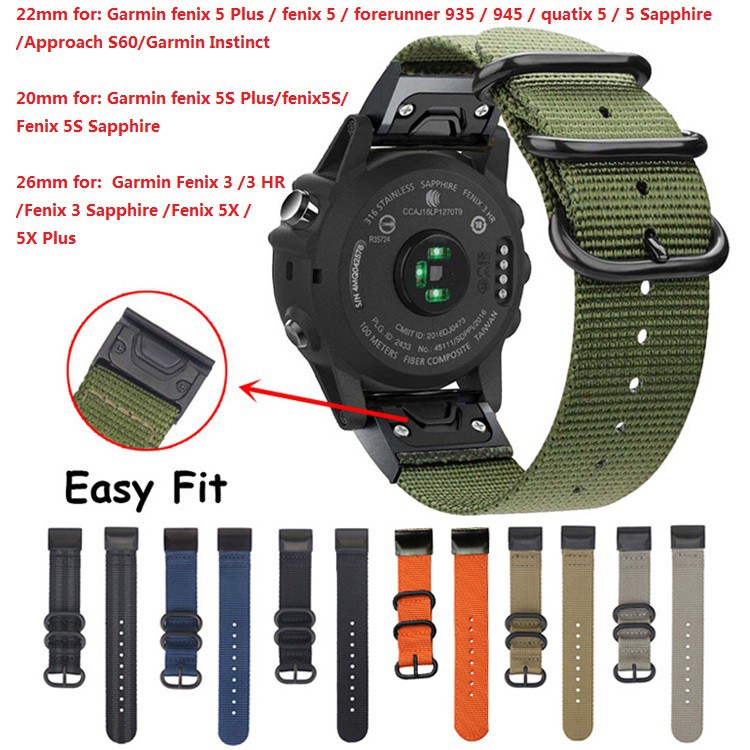 ภาพหน้าปกสินค้าสายคล้องนาฬิกาข้อมือ Garmin Fenix 5 5S 5X Plus / Fenix 3 / Forerunner 935 945