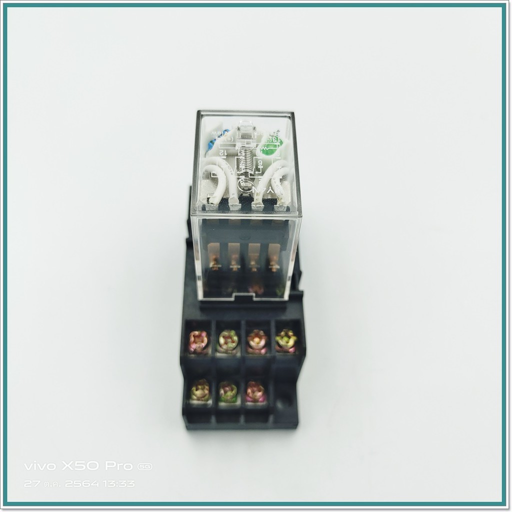 model-my-4n-amp-pyf-14a-relay-socket-รีเลย์พร้อมขารีเลย์-รีเลย์14ขา-4no-4nc-coil-dc24v-5a-สินค้าพร้อมส่ง