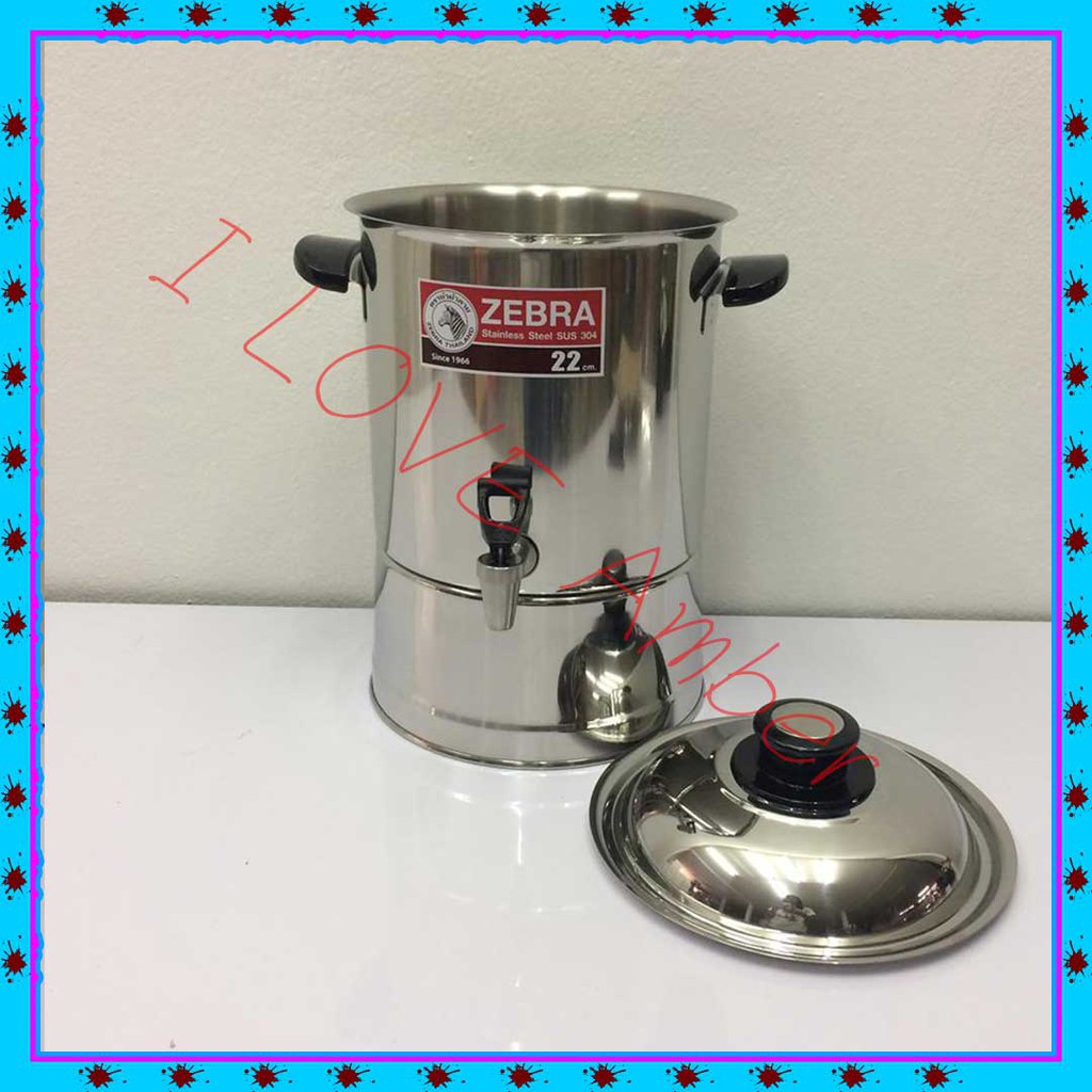 ชื่อ : ZEBRA PITCHER HOT AND COLD WATER ZEBRA STAINLESS COOLER 22 CM ...