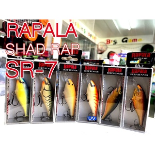 เหยื่อ​ตกปลา Rapala​ SHAD​ RAP​ SR-7 เหยื่อปลอม ปลาปลอม ราพาล่า 7cm./8g.