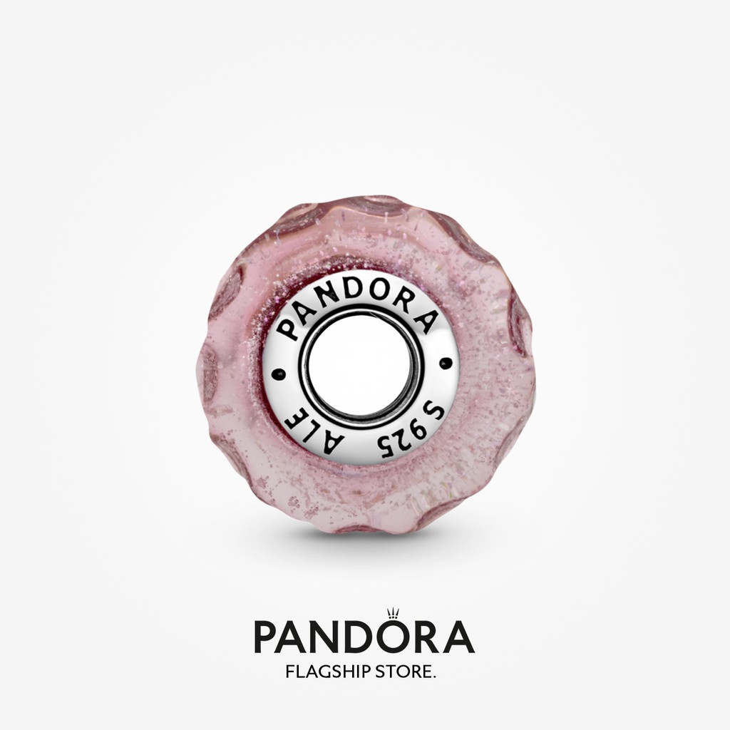 pandora-ชาร์มแก้วมัราโน่-แฟนซี-สีชมพู