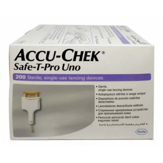 Accu-chek-safe-T-Pro-uno จำนวน 200ชิ้น/กล่อง