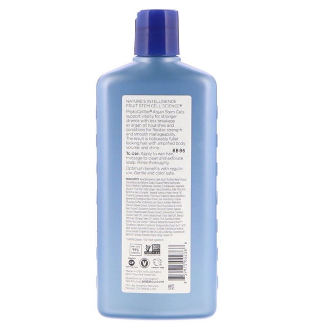 พร้อมส่ง-andalou-naturals-shampoo-age-defying-for-thinning-hair-argan-stem-cell-11-5-fl-oz-340-ml