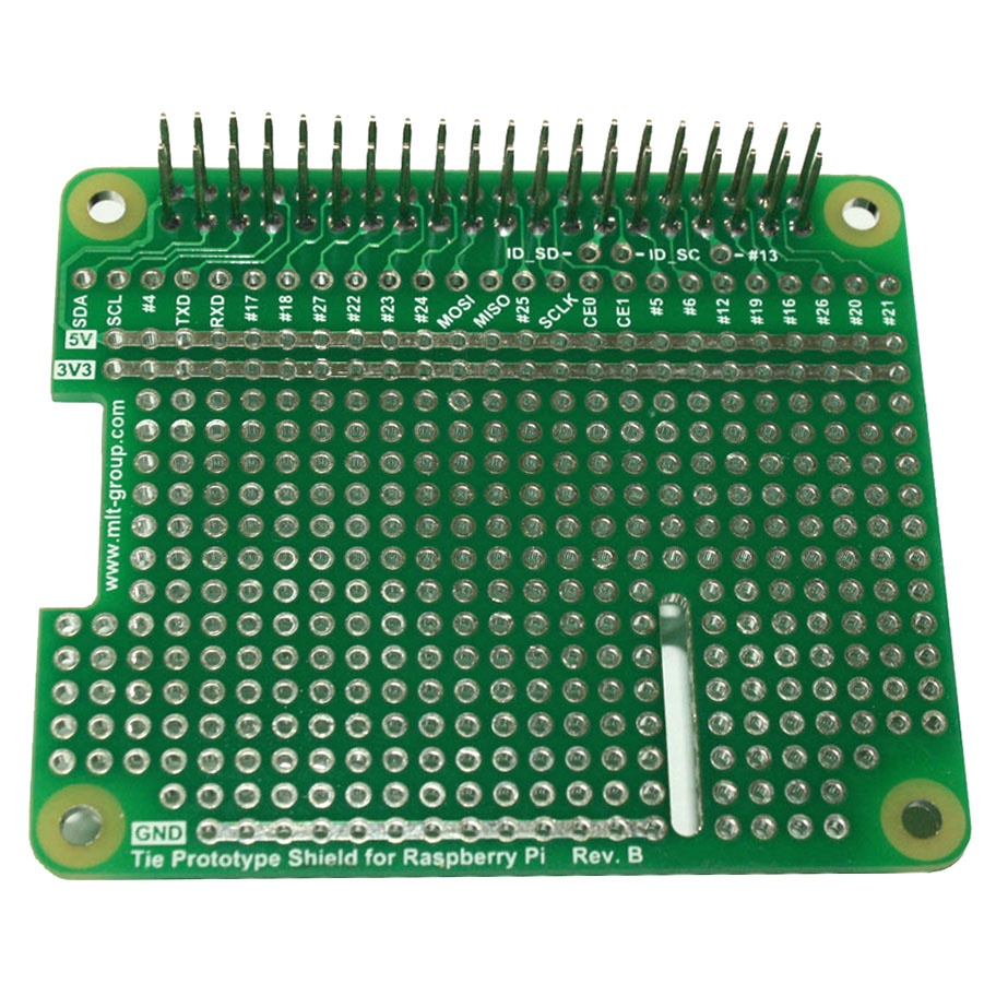 Tie Prototype Shield Rev.B for Raspberry Pi B+ / A+ / Pi 2 (ขายาว ...