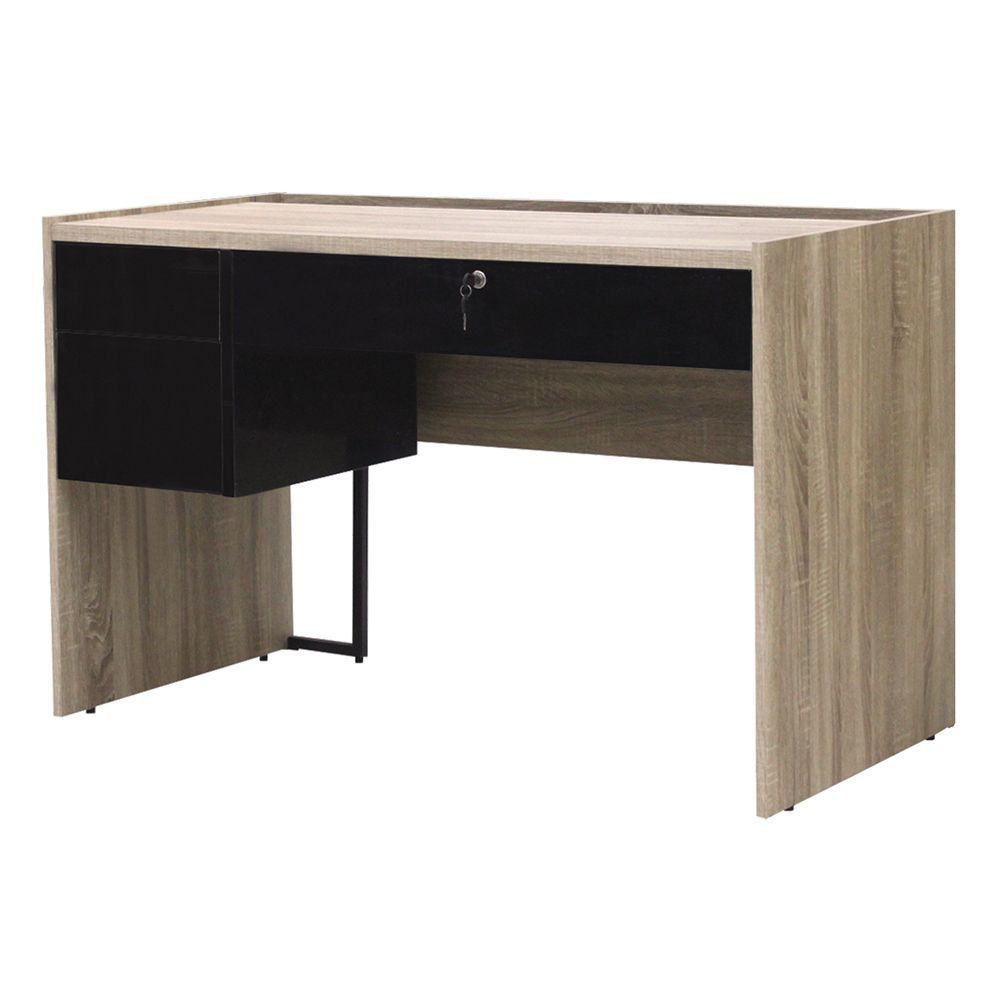 desk-desk-buro-dk-120n-solid-oak-black-office-furniture-home-amp-furniture-โต๊ะทำงาน-โต๊ะทำงาน-buro-dk-120n-สีโซลิดโอ๊ค-ดำ