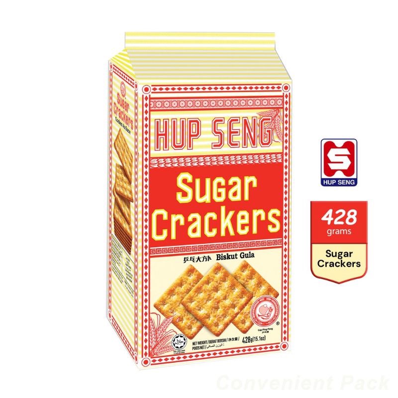Hup Seng Sugar Cracker ฮับเส็ง ชูการ์ แครกเกอร์ ขนมปังกรอบ 428 กรัม ...