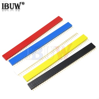 ซ็อกเก็ตพิชตัวเมีย แถวเดียว 2.54 มม. สีแดง 40P 40PIN PCB แถวเดียว สําหรับ Arduino 10 ชิ้น