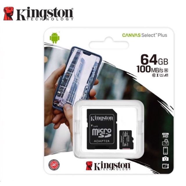 ของแท้ประกันศุนย์kingston-micro-sd-card-64gb-class-10