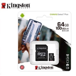 สินค้า ของแท้ประกันศุนย์KINGSTON MICRO SD CARD 64GB Class 10