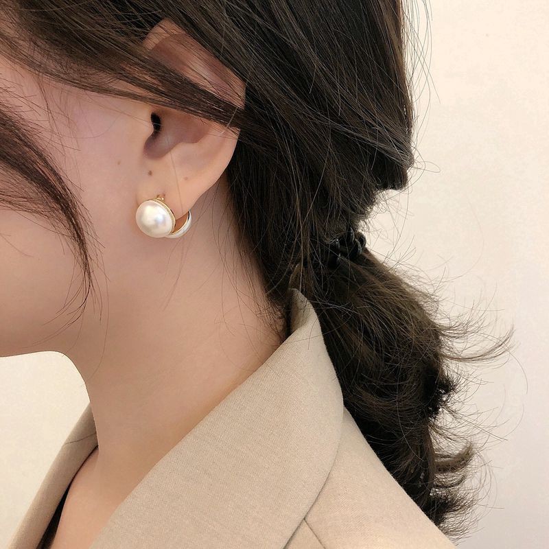 ต่างหู-half-pearl-earrings