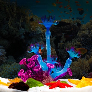 ปะการังจําลอง ปะการัง ต้นไม้ ปลา เรืองแสงในที่มืด เครื่องประดับตกแต่งดอกไม้ประดิษฐ์ ทะเล หรูหรา
