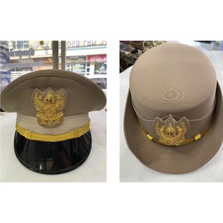 ภาพขนาดย่อของสินค้าหมวกข้าราชการสีกากีหน้าครุฑหญิงชาย