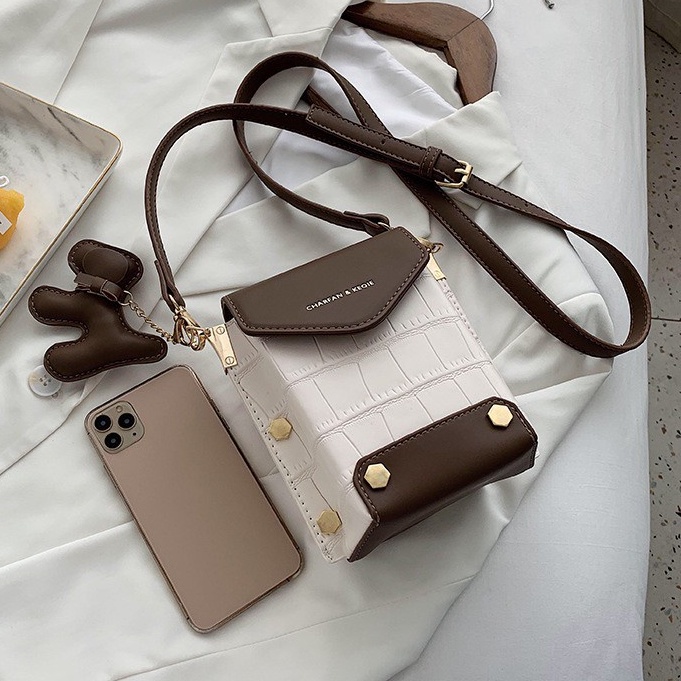 2418 กระเป๋าสะพายข้างผู้หญิง CHARFAN&KEITH พร้อมส่ง หนังPU สะพายไหล่ ...