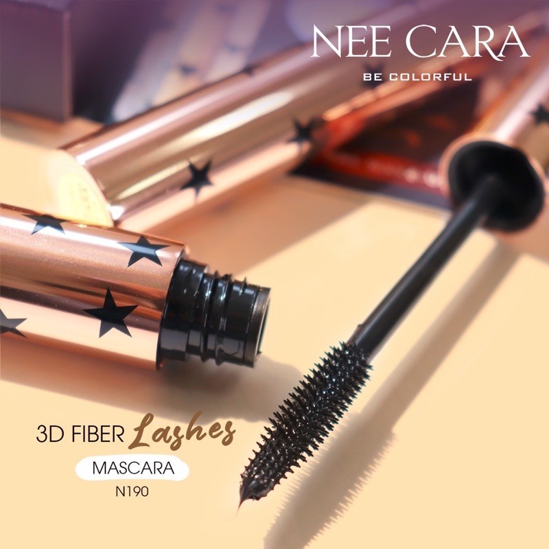 ของแท้-ส่งด่วน-ถูก-nee-cara-3d-fiber-lashes-mascara-n190-neecara-นีคาร่า-มาสคาร่า-ที่ปัดขนตา-ดาว-x-1-ชิ้น-dayse