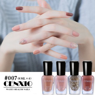 🔴 ("NEW"ของแท้100%การันตีถูกที่สุด!!) CENXIO(001-014) Set/4ขวด ขนาด8ml. สีทาเล็บ ยาทาเล็บสีกึ่งเจล