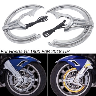 New For Honda GL1800 Goldwing Motorcycle Accessories Chrome Black Brake Disc Rotors Covers LED Cornering Lamp 2018-UP 20