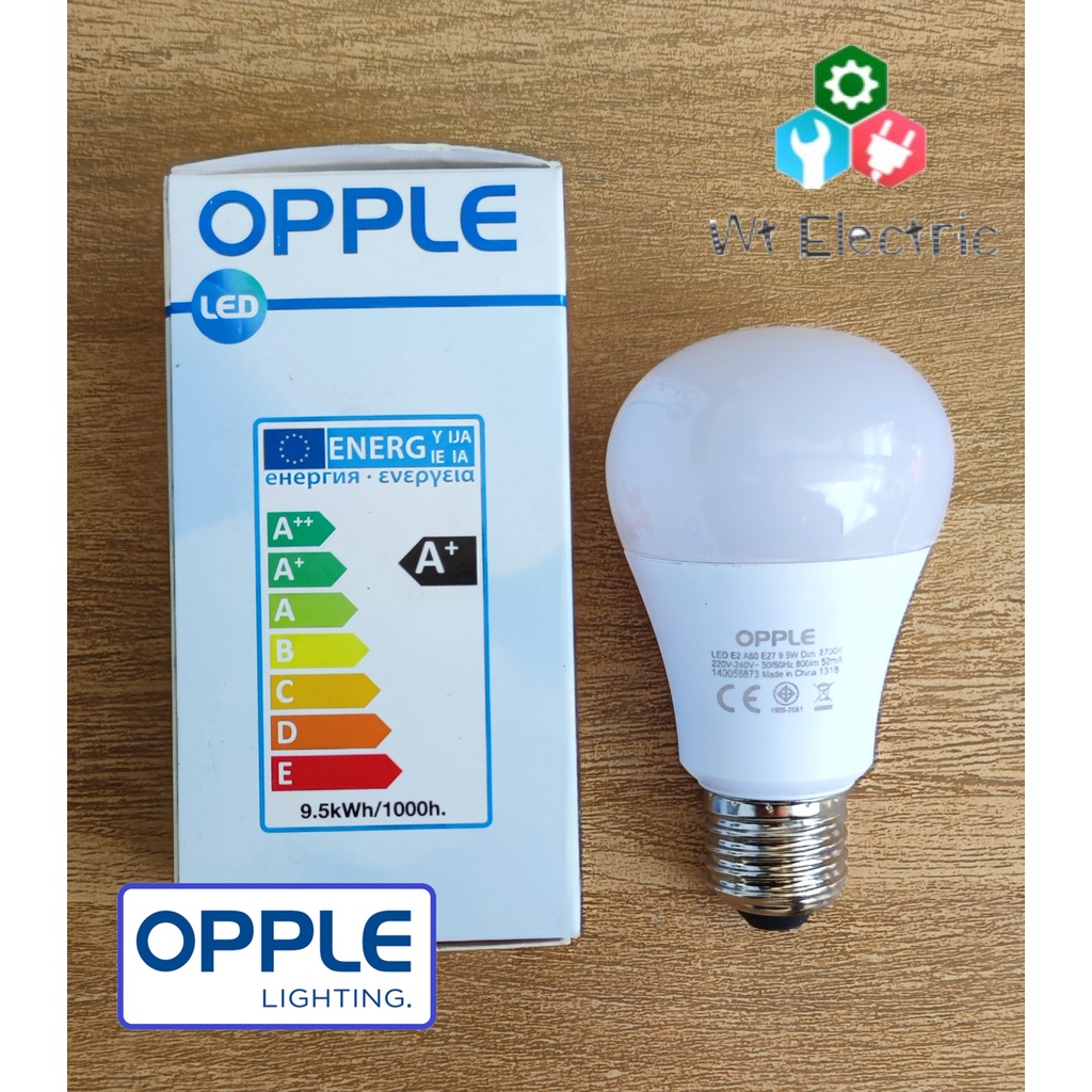 หลอดไฟ LED BULB OPPLE 9.5W ขั้ว E-27 806LUMEN ปรับความสว่างได้ DIMMABLE ...