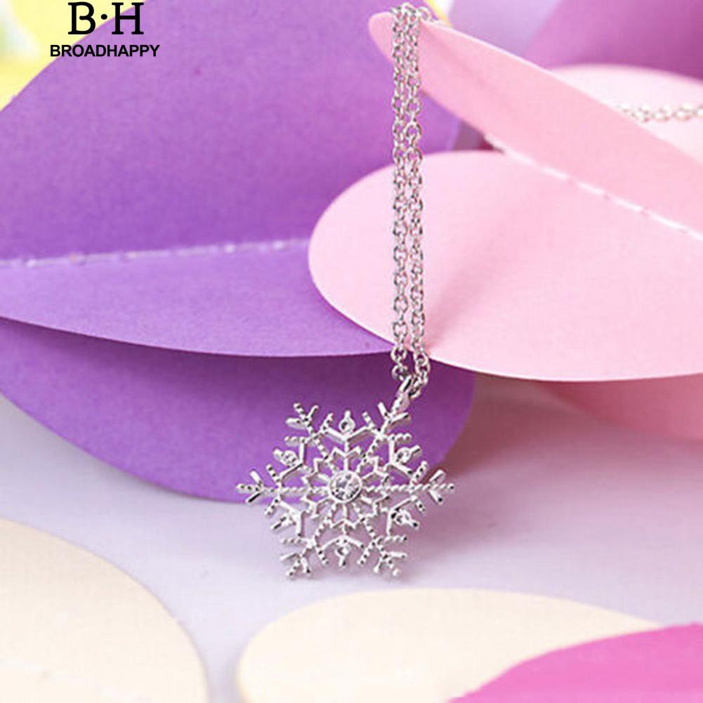 broadhappy-สร้อยคอโซ่จี้-rhinestone-เงาเกล็ดหิมะเกล็ดหิมะคริสต์มาส-สร้อยคอ-minimal