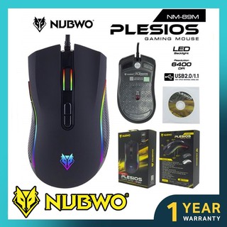 ภาพหน้าปกสินค้า⚡️เมาส์เกมมิ่ง ขายดี⚡️ NUBWO PLESIOS (NM-89M) LED RUNNING LIGHT ไฟ RGB สวยๆ ปรับ DPI ได้ มีหลายรุ่นให้เลือก NM89M ที่เกี่ยวข้อง