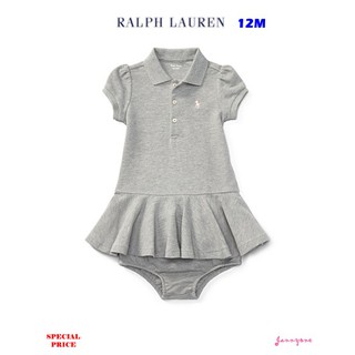 RALPH LAUREN COTTON POLO DRESS &amp; BLOOMER 12M