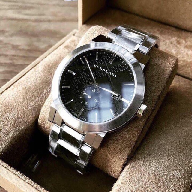 Gunmetal burberry watch sale