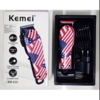 สินค้าพร้อมส่ง Kemei-830 ปัตตเลี่ยนรุ่นใหม่ล่าสุด ลายธงชาติอเมริกา